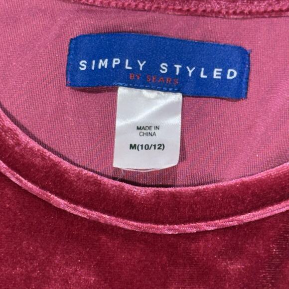 Simply Styled Dress Girls (M 10/12) Pink Polyester Blend Kids Long Sleeve - Picture 4 of 9